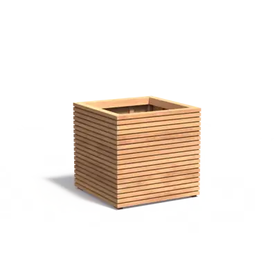 Plantenbak Malaga Rhombus hardhout 80x80x74,6 cm