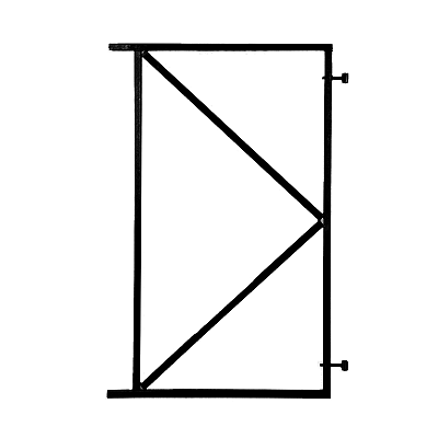 poortframe stalen frame poort tuindeur verzinkt zwart gespoten