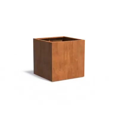Plantenbak Carrez met bodem cortenstaal 100x100x100 cm
