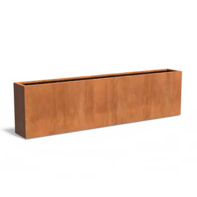Plantenbak Carrez met bodem cortenstaal 300x40x80 cm