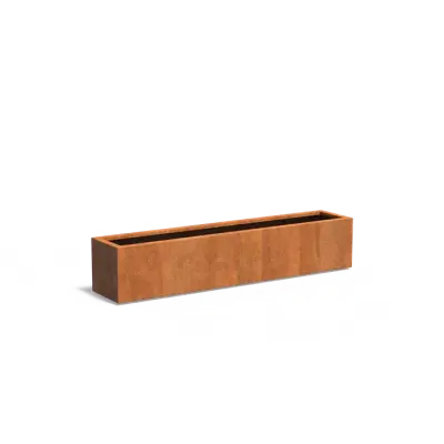 Plantenbak Carrez met bodem cortenstaal 200x40x40 cm