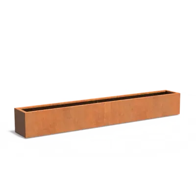 Plantenbak Carrez met bodem cortenstaal 300x40x40 cm