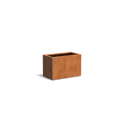 Plantenbak Carrez met bodem cortenstaal 90x50x60 cm