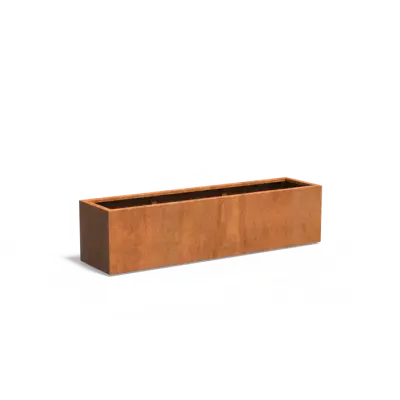 Plantenbak Carrez met bodem cortenstaal 200x50x50 cm