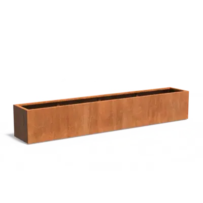 Plantenbak Carrez met bodem cortenstaal 300x50x50 cm