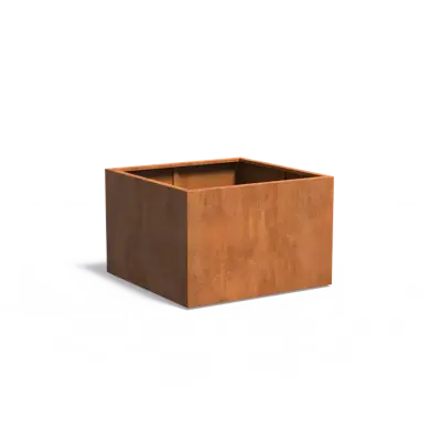 Plantenbak Carrez met bodem cortenstaal 120x120x80 cm