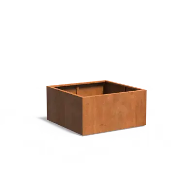 Plantenbak Carrez met bodem cortenstaal 120x120x60 cm