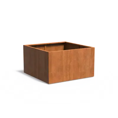 Plantenbak Carrez met bodem cortenstaal 140x140x80 cm