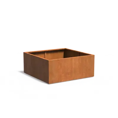 Plantenbak Carrez met bodem cortenstaal 140x140x60 cm