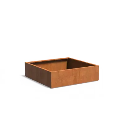 Plantenbak Carrez met bodem cortenstaal 140x140x40 cm