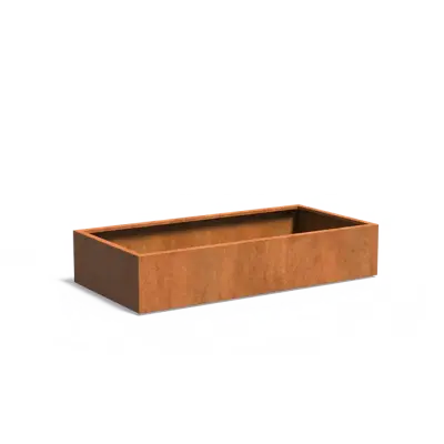 Plantenbak Carrez met bodem cortenstaal 200x100x40 cm
