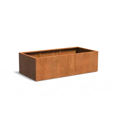 Plantenbak Carrez met bodem cortenstaal 200x100x60 cm