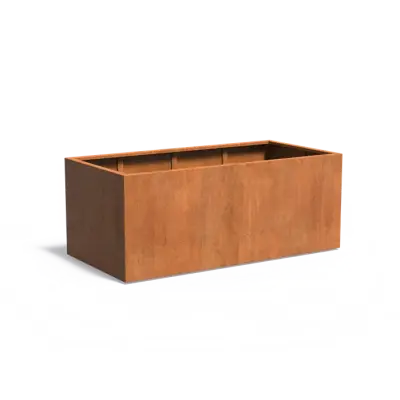 Plantenbak Carrez met bodem cortenstaal 200x100x80 cm