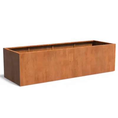 Plantenbak Carrez met bodem cortenstaal 300x100x80 cm