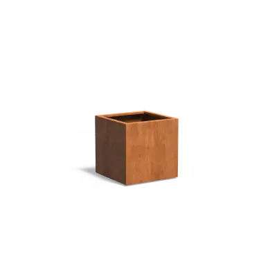 Plantenbak Carrez met bodem cortenstaal 70x70x70 cm