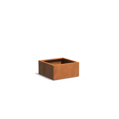 Plantenbak Carrez met bodem cortenstaal 80x80x40 cm