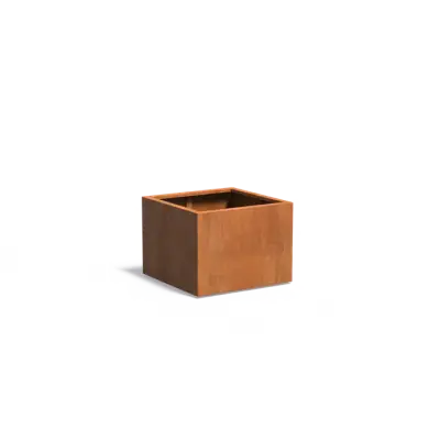 Plantenbak Carrez met bodem cortenstaal 80x80x60 cm