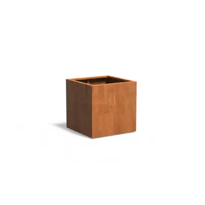 Plantenbak Carrez met bodem cortenstaal 80x80x80 cm