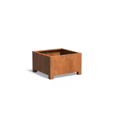Plantenbak Carrez met poten cortenstaal 100x100x60 cm