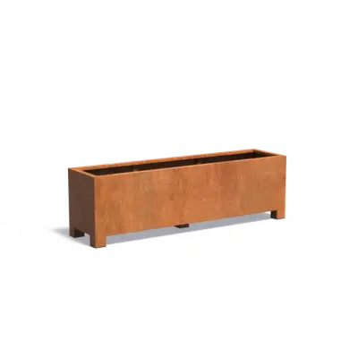 Plantenbak Carrez met poten cortenstaal 200x50x60 cm