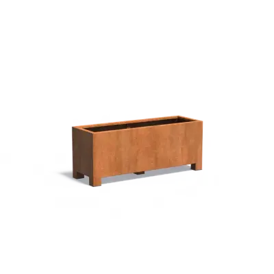 Plantenbak Carrez met poten cortenstaal 150x50x60 cm