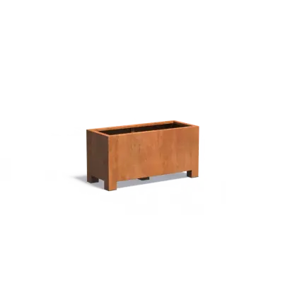 Plantenbak Carrez met poten cortenstaal 120x50x60 cm