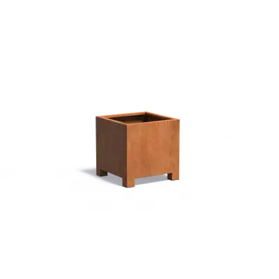Plantenbak Carrez met poten cortenstaal 70x70x70 cm