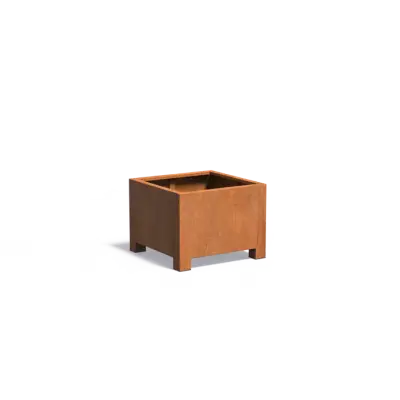 Plantenbak Carrez met poten cortenstaal 80x80x60 cm
