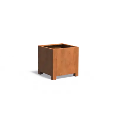 Plantenbak Carrez met poten cortenstaal 80x80x80 cm
