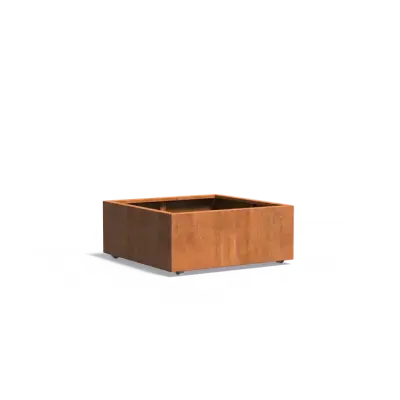 Plantenbak Carrez met wielen cortenstaal 100x100x40 cm