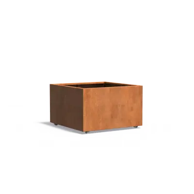 Plantenbak Carrez met wielen cortenstaal 100x100x60 cm