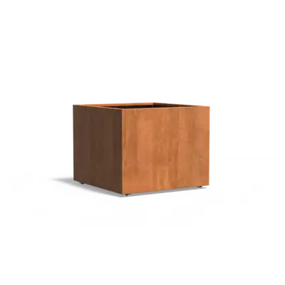 Plantenbak Carrez met wielen cortenstaal 100x100x80 cm