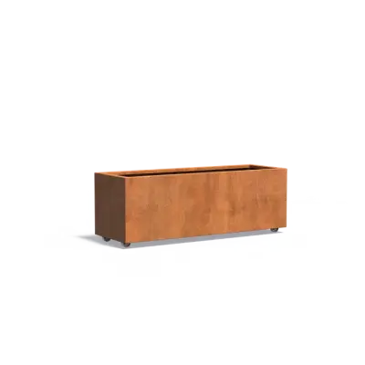 Plantenbak Carrez met wielen cortenstaal 150x50x50 cm
