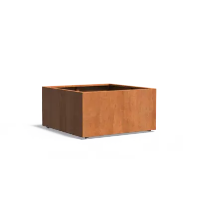 Plantenbak Carrez met wielen cortenstaal 120x120x60 cm