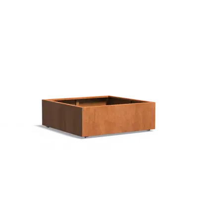 Plantenbak Carrez met wielen cortenstaal 120x120x40 cm