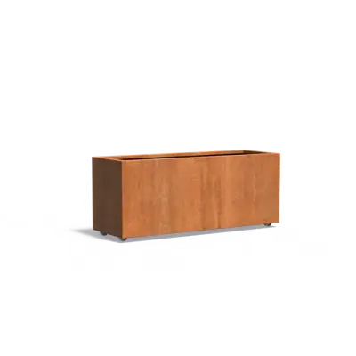 Plantenbak Carrez met wielen cortenstaal 150x50x60 cm
