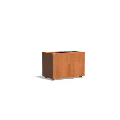 Plantenbak Carrez met wielen cortenstaal 90x50x60 cm