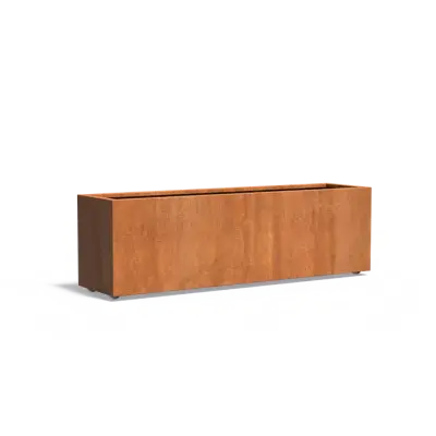 Plantenbak Carrez met wielen cortenstaal 200x50x60 cm