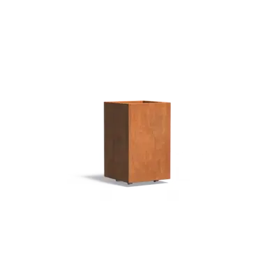 Plantenbak Carrez met wielen cortenstaal 50x50x80 cm