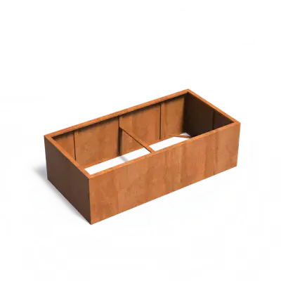 Plantenbak Carrez zonder bodem cortenstaal 200x100x60 cm