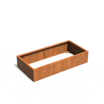 Plantenbak Carrez zonder bodem cortenstaal 200x100x40 cm
