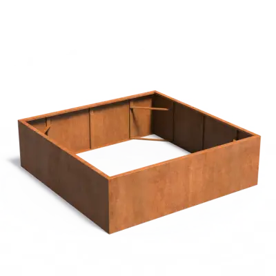 Plantenbak Carrez zonder bodem cortenstaal 200x200x60 cm