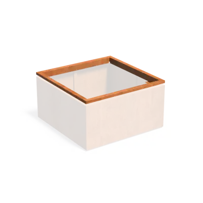 Carrez in-lite Ready cortenstaal opzetrand voor verlichting 120x120x8,9 cm
