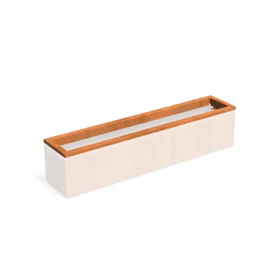 Carrez in-lite Ready cortenstaal opzetrand voor verlichting 200x40x8,9 cm