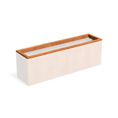 Carrez in-lite Ready cortenstaal opzetrand voor verlichting 200x50x8,9 cm