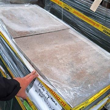 Eliton supreme linea redsun xxs betonsteen siertegel strak kleurecht betontegel geborsteld geimpregneerd gehydrofobeerd onderhoudsvriendelijk