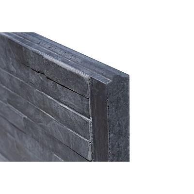 Motiefplaat beton leisteenmotief antraciet 36x3,5x184 cm