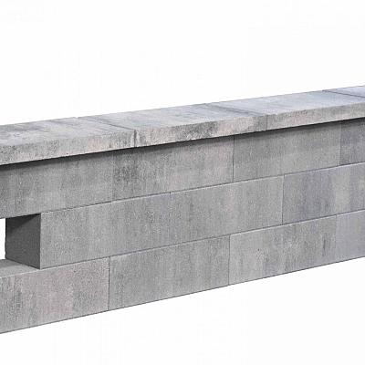 moderno muurelement stapelblok bloembak muur afscheiding tuin zwart grijs antraciet redsun line block smartblock