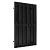 Grenen Tuindeur recht op zwart stalen frame 100x195cm, Zwarte planken