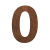 (Plak)huisnummer 0 cortenstaal 15 cm